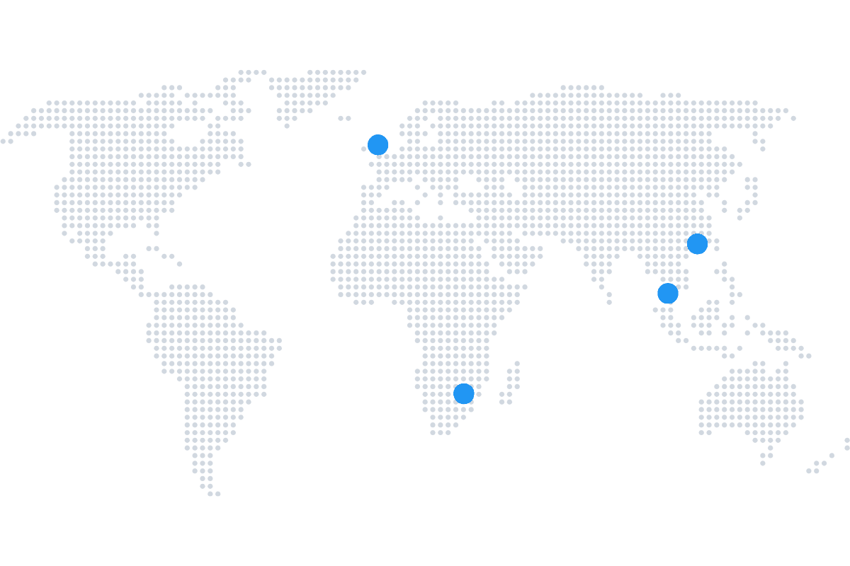 Mind Your Language's global office locations displayed on a world map.